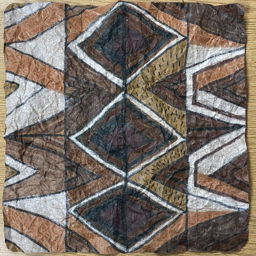 Mali Mud Cloth from Recycled Bags artwork example
