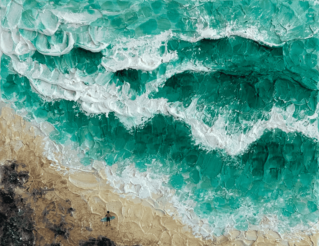 Sculpted Seascapes: A Textured Art Tasting artwork example